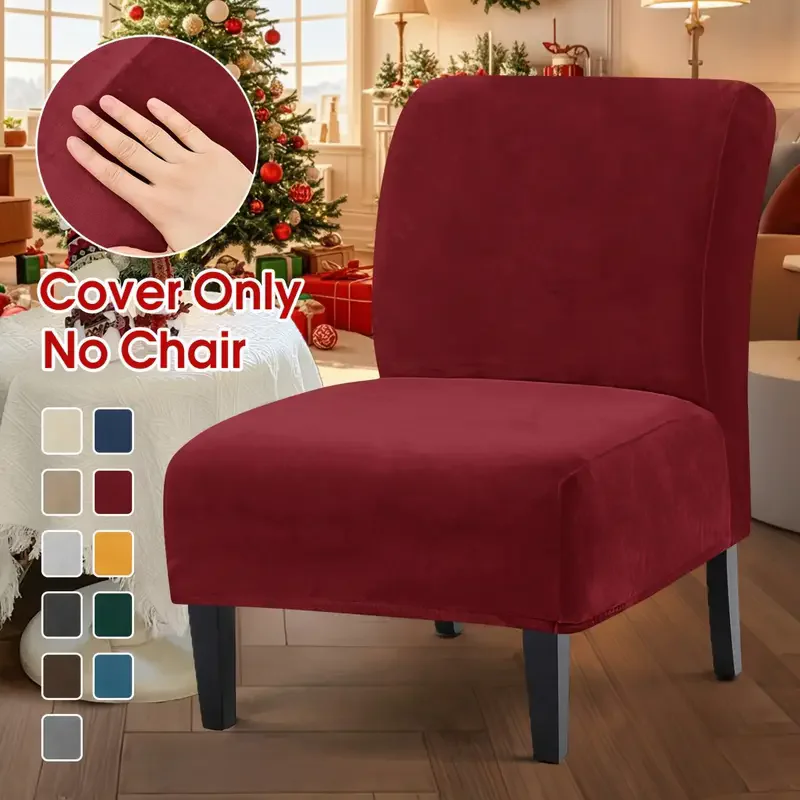 1PC Nordic Spandex Armlosen Stuhl Abdeckung Stretch Anti-schmutzig Einzigen Sofa Abdeckung Akzent Stuhl Schonbezug für Bar Zähler hotel Dekor