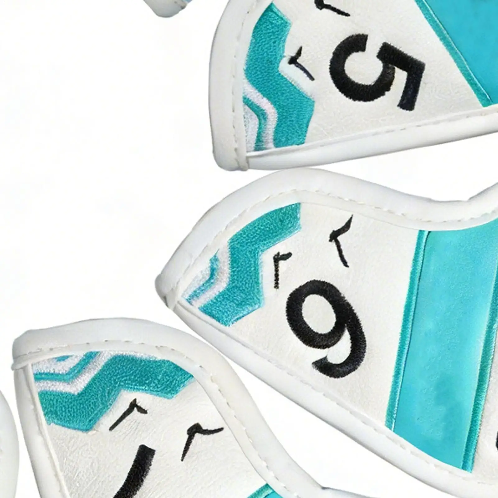 

Набор из 9 чехлов для головок клюшек для гольфа, защитные чехлы из искусственной кожи для клюшек-лезвий, универсальные для всех паттеров и игроков в гольф