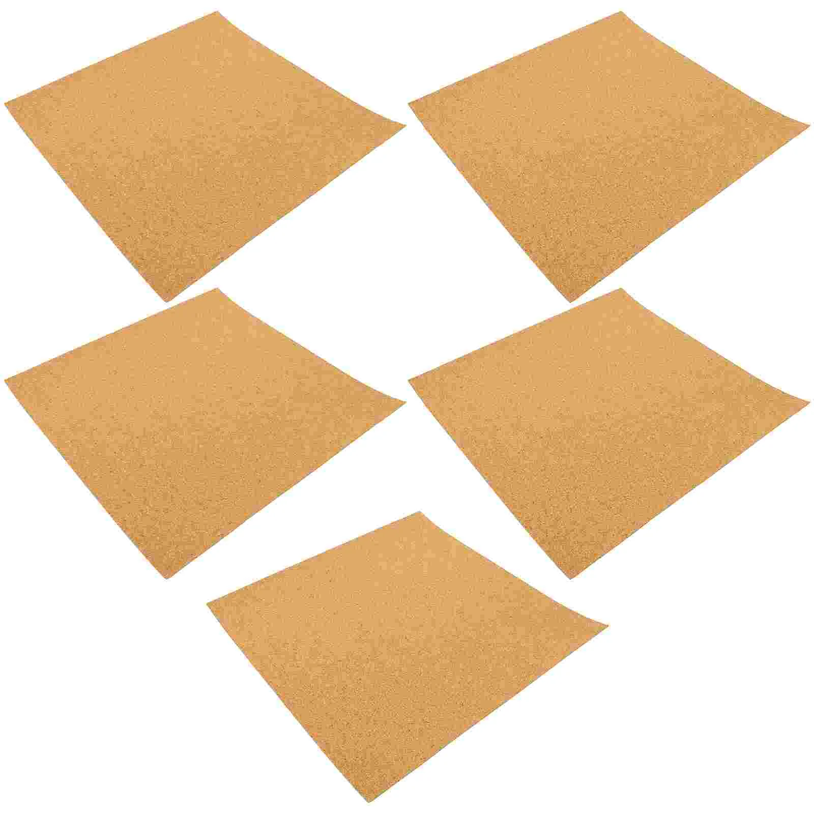 5 Pcs Corkboard Table Decor Creative Message Announcement Boards for Walls Coaster Decorative Wood Bulletin Tiles Display Work