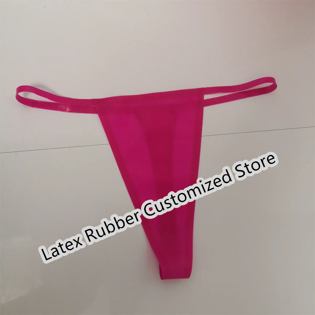 

Латексные трусы, розово-красные резиновые узкие шорты, фетиш, женское нижнее белье на заказ (без молнии)