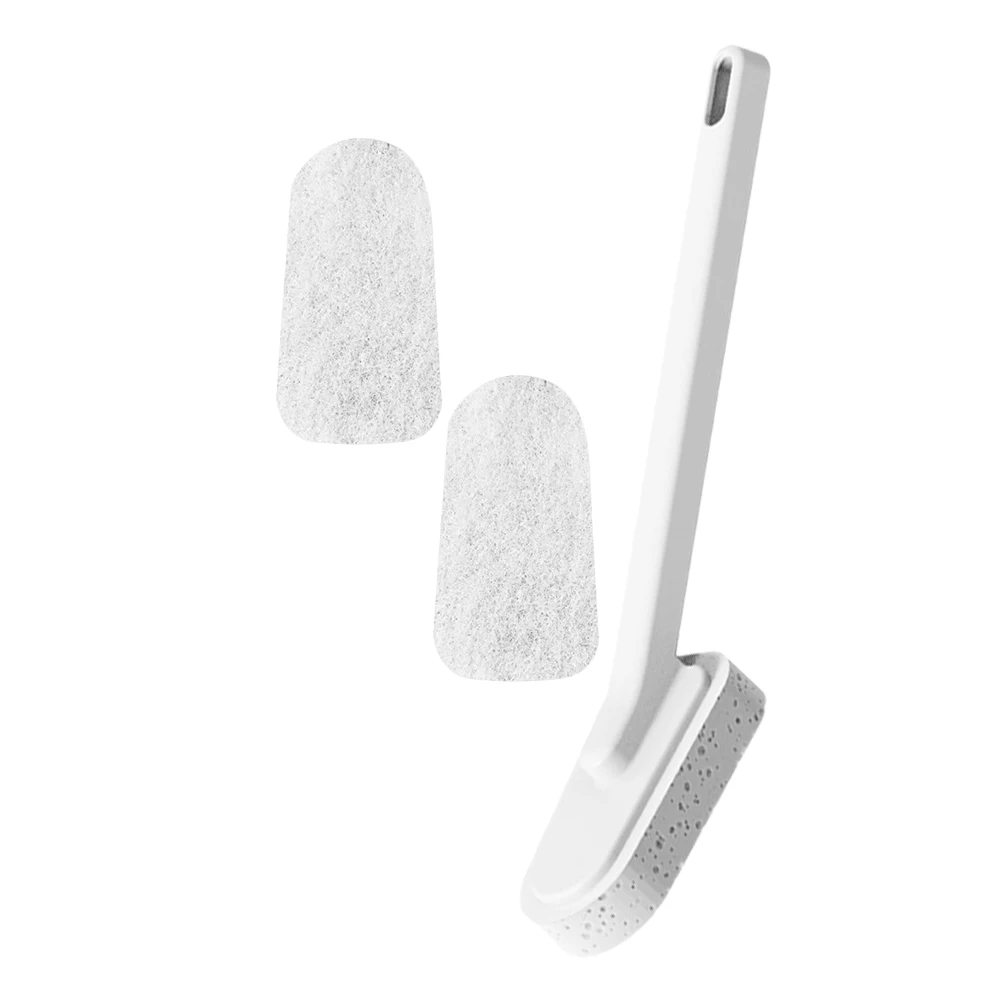 

Bathroom Cleaning White Tub Utility Scrub Brush Brush 2 Sponges Long H Wall Tile Floor Cleaner Home Tool Practical