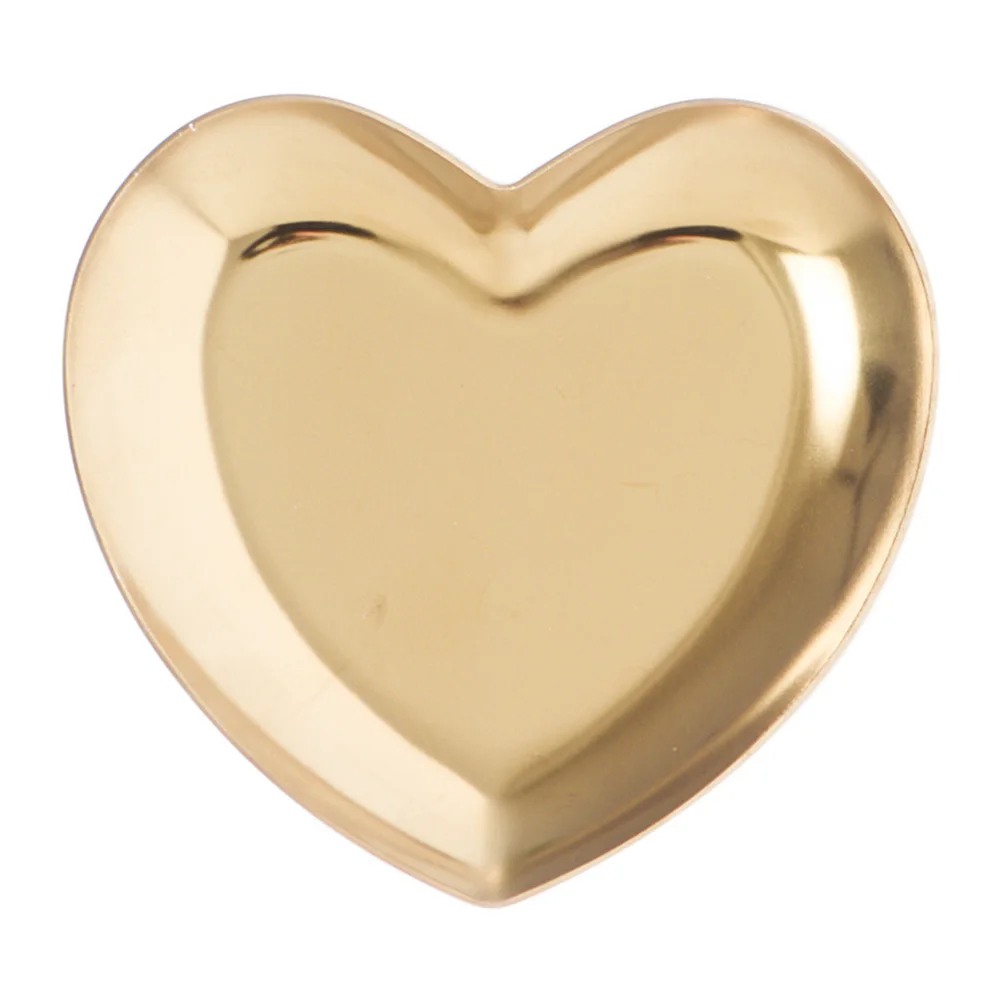 

Jewelry Holder Plate Heart Shaped Tray Earrings Storage Ornament Trinket for Women Display
