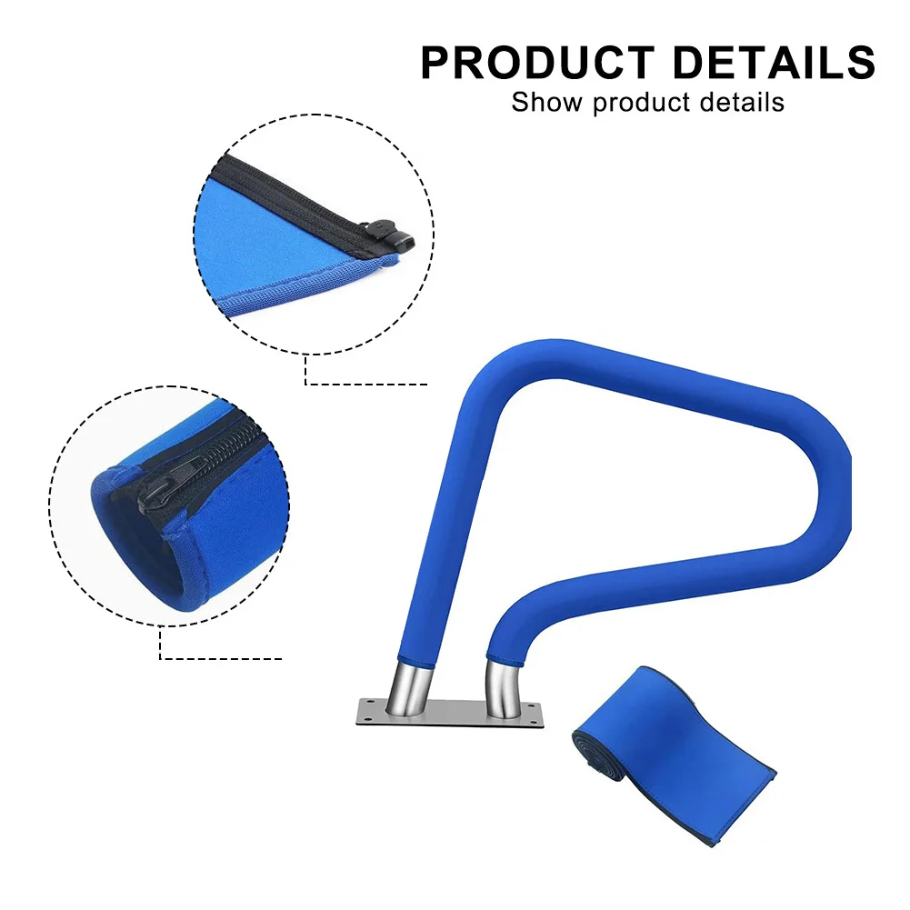 

Pool Railing Cover with Zippered Closure Made from Neoprene Fabric Provides Slip Resistance and Heat Protection for Pool Users