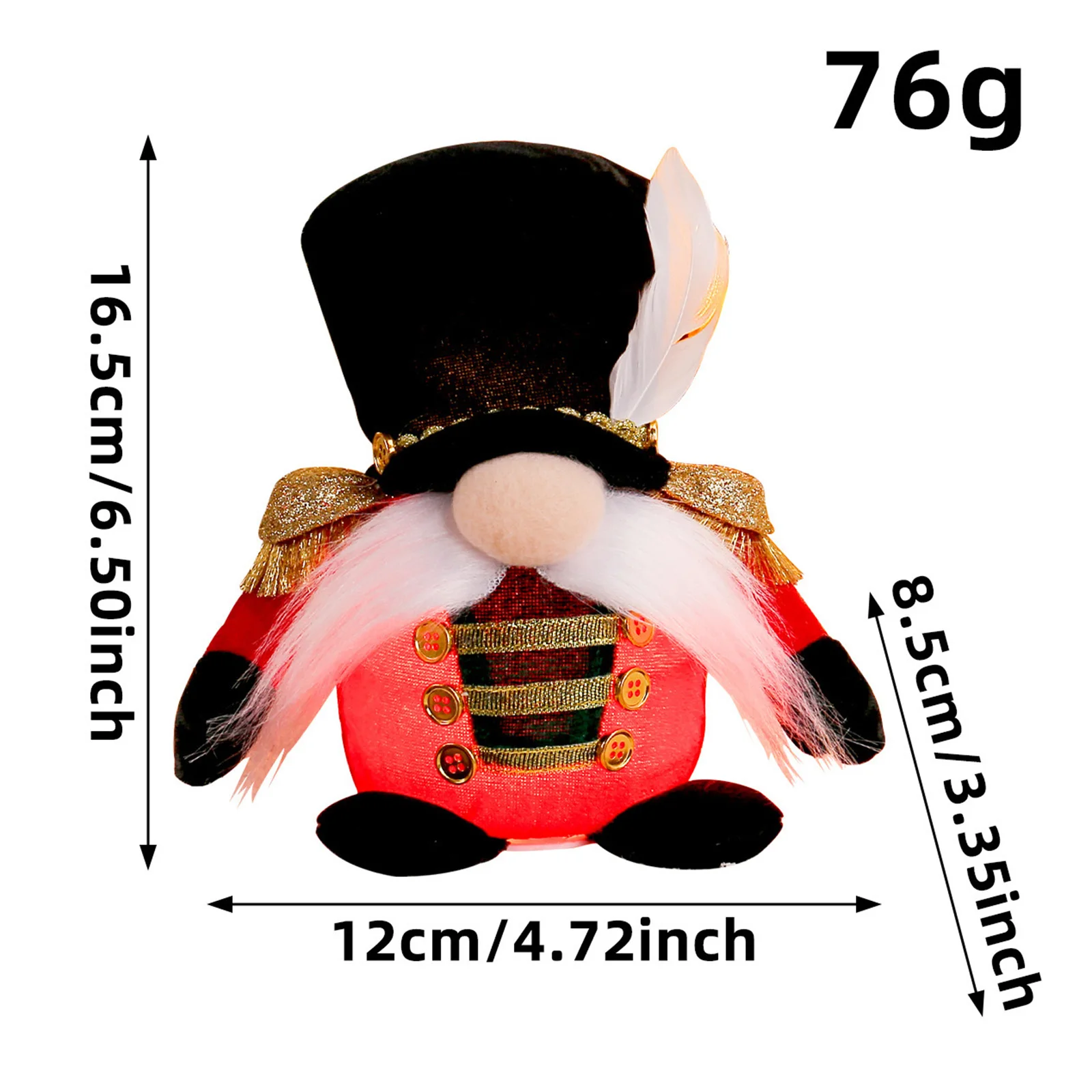 Christmas Supplies Sewed Dolls Light Up Xmas Gnome Dolls Soldier Themed Decoration Holiday Desktop Decor For Home Decorations