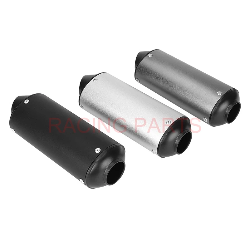 38mm 32mm 28mm Motorcycle Exhaust Muffler Tip Pipe for 125 150 160cc Dirt Pit Bike ATV black Grey Kayo BSE