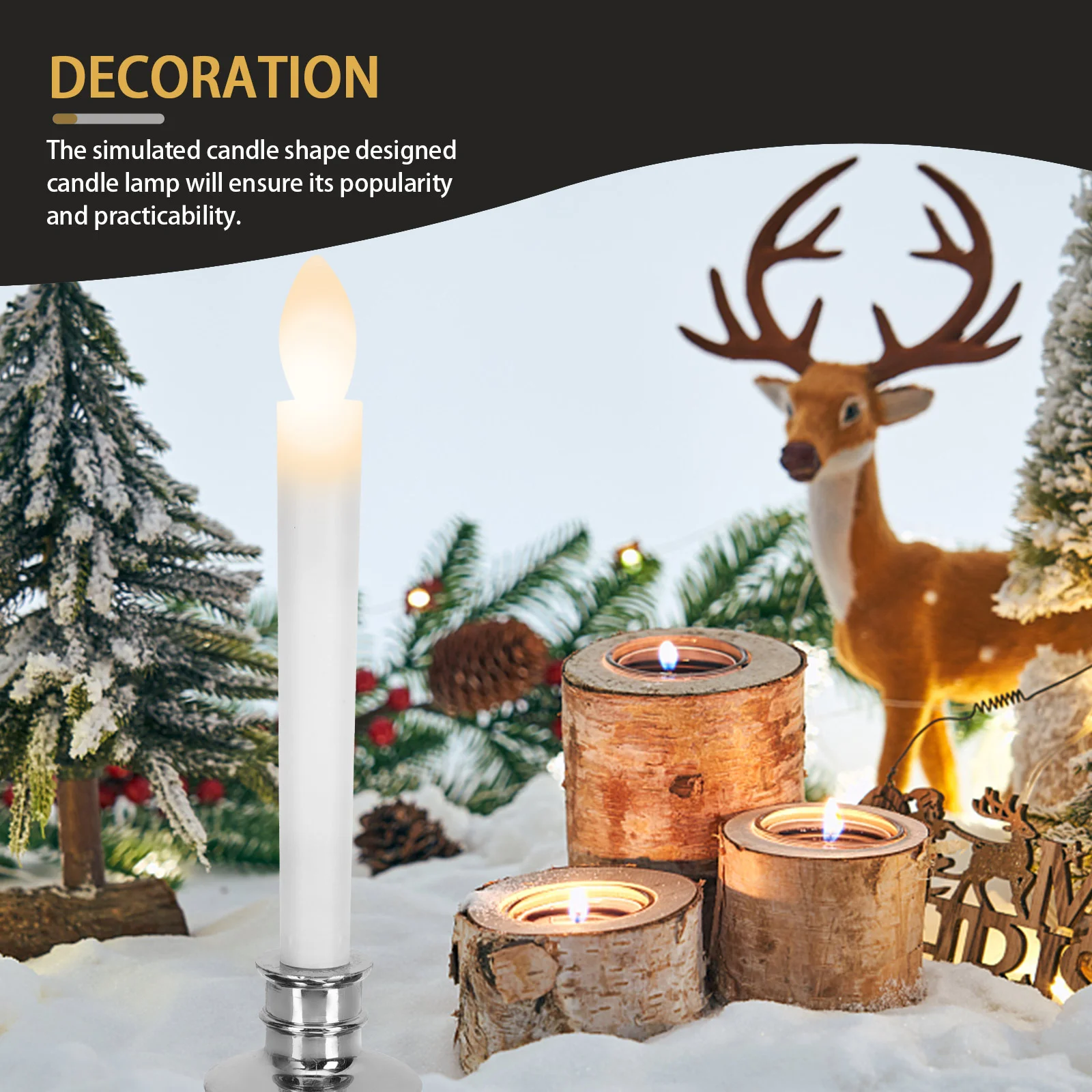 Flameless Candles Operated Led Warm Wick Light Tealight Wedding Christmas Decorations Outdoor Gold Base