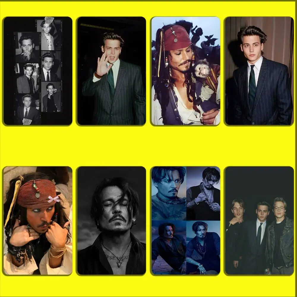 

Actor Singer J-Johnny Depp Card Stickers For Debit Bank Credit Cards Metro Bus Pass Sticker Decoration Cover 4PCS Card Skin