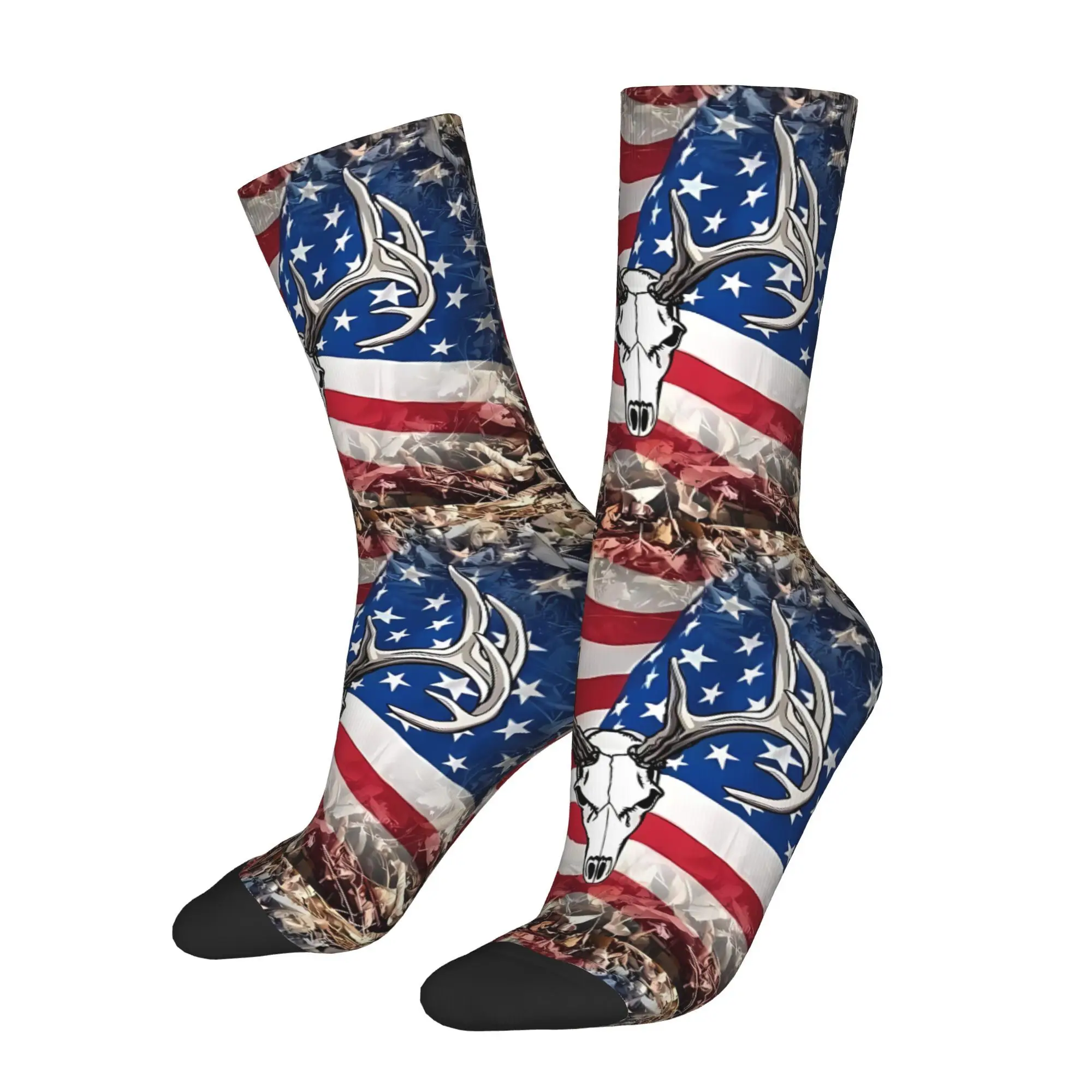 

Retro America Bull Men's Socks Unisex Street Style Crazy Crew Sock Gift