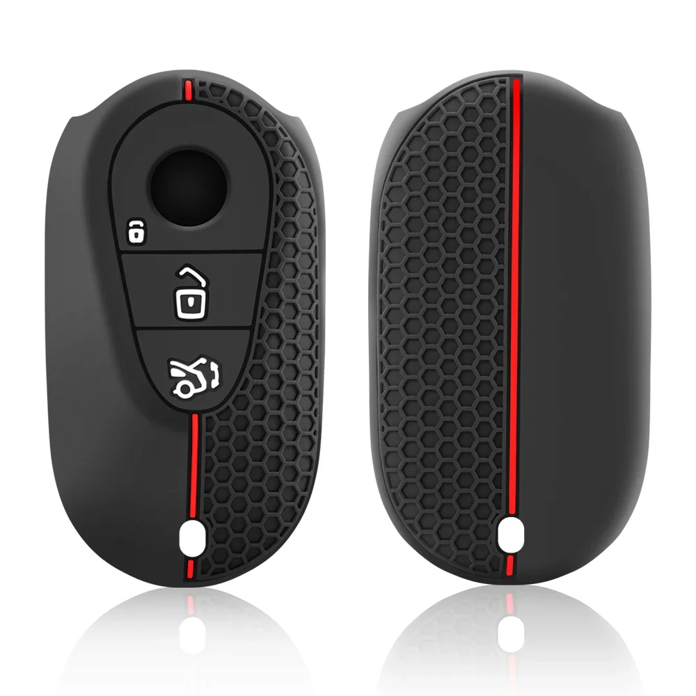 Capa de silicone para chave remota de carro, capa para mercedes benz c s a class w206 w223 s350 c260 c300 s400 s450 s480 s500 acessórios