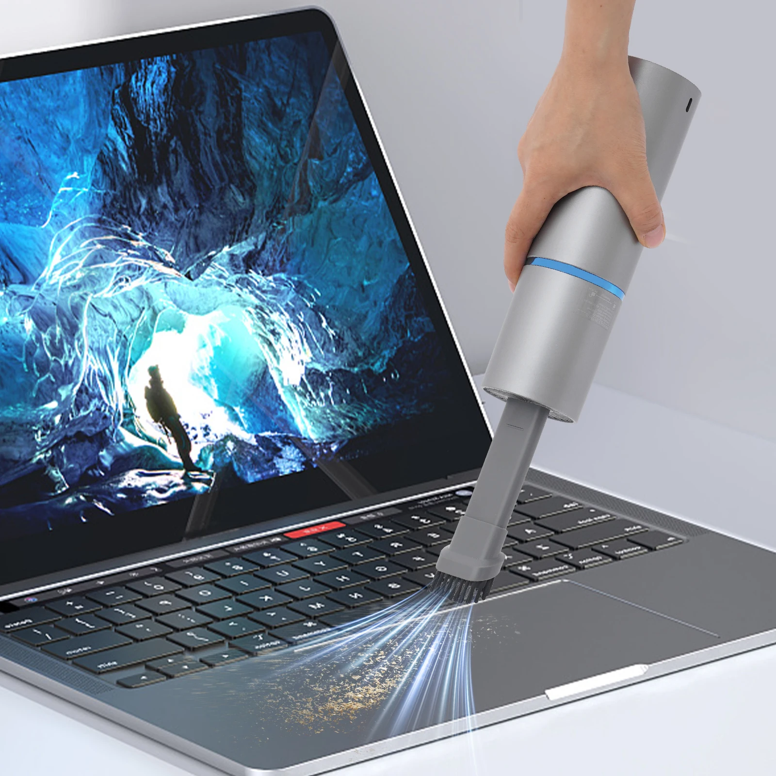 Aspiradora de mano inalámbrica, modelo 4 en 1, portátil, con filtro HEPA lavable y cable de carga tipo C, potencia de succión de 4,1 kPa