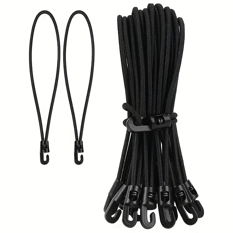 10pcs of Bungee Cords with Hooks, Versatile Luggage Ropes Measuring 9.84inch, Suitable for Bicycles And Motorcycles