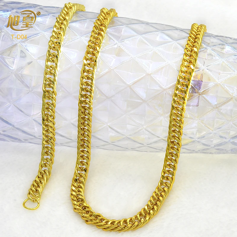 

XUHUANG Dubai 24k Gold Plated Necklace Bracelet Jewelry Set For Women Arabic Indian Hawaiian Wedding Choker Set Gifts Wholesale