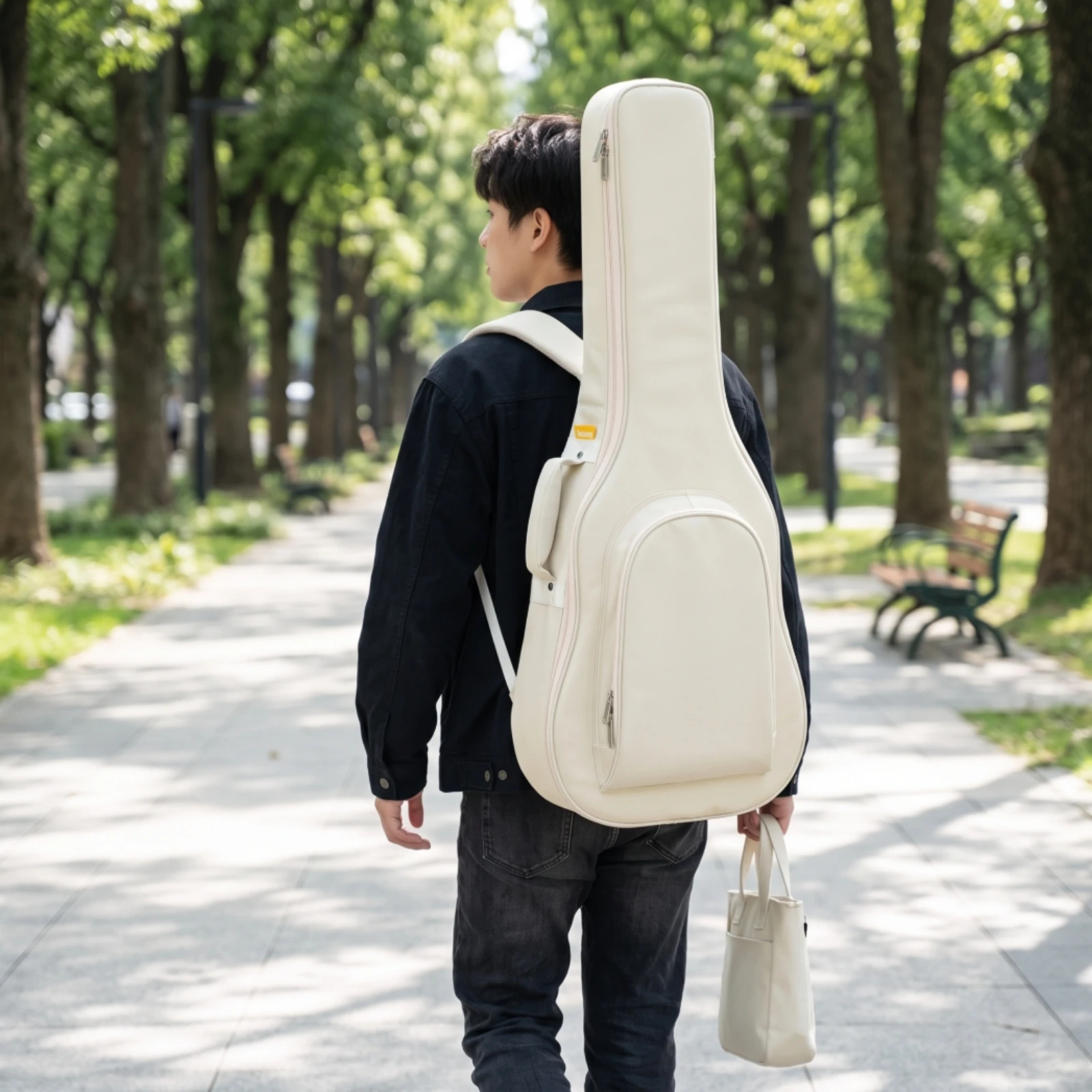 Acoustic Guitar Gig Bag Shielding Acoustic Guitar Bag Soft Lightweight for Guitarists, Travel, Storage