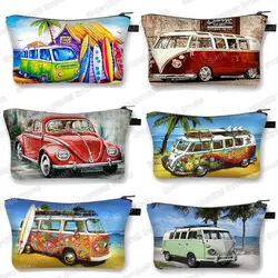 Auto colorate sulla borsa cosmetica per le vacanze al mare borsa per trucco da donna borsa per auto britannica borse per la conservazione regalo cosmetico portatile da donna