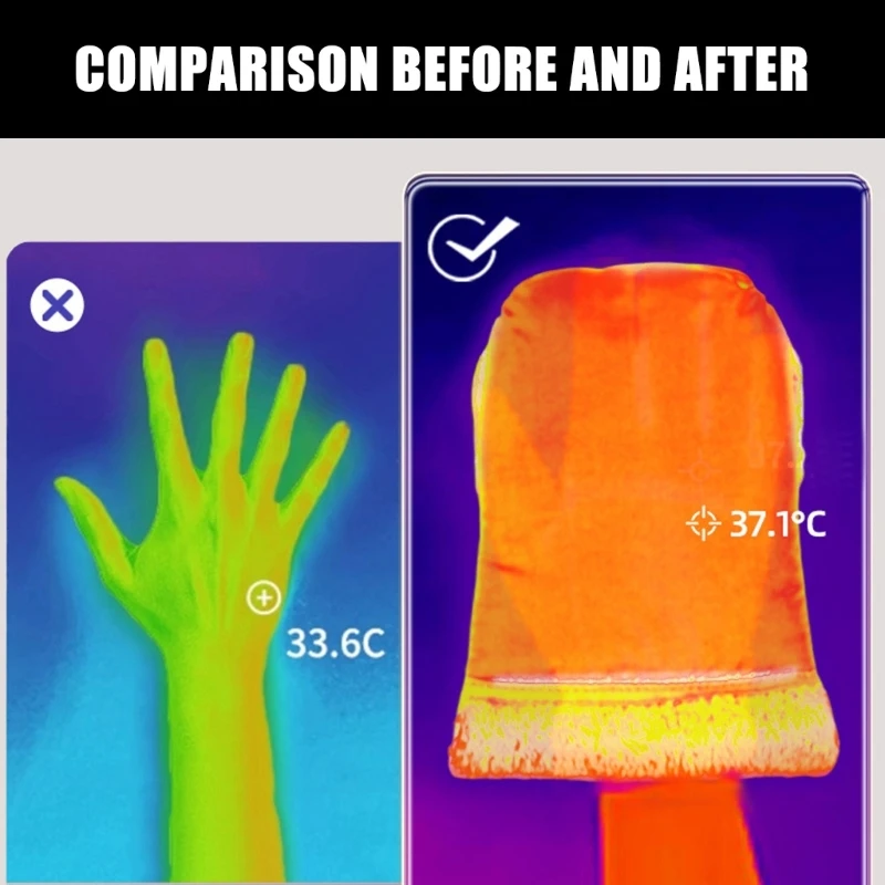 عربات الطقس البارد مقبض حماة مقاومة للماء يندبروف نظام تثبيت سريع المفاجئة طبقة داخلية مريحة من الصوف #5