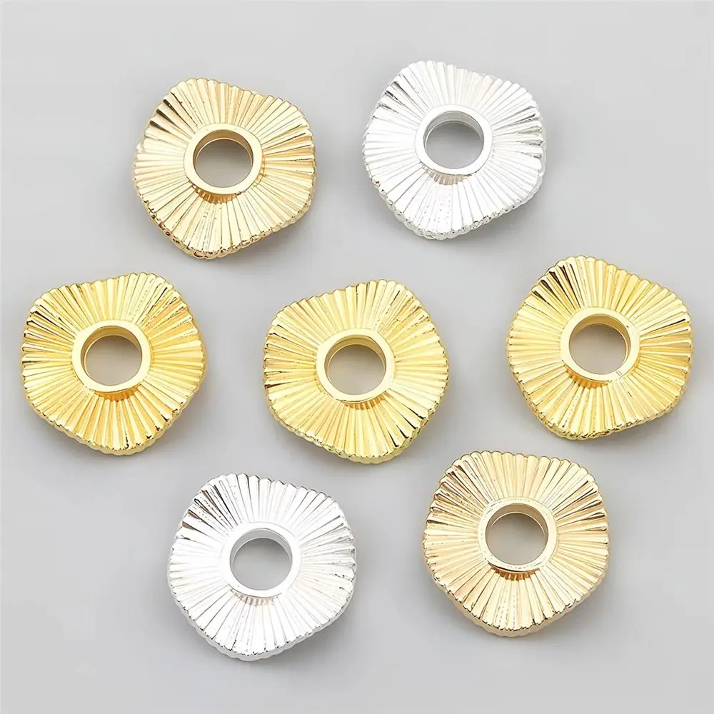 

20 шт. плоские круглые металлические бусины-разделители с покрытием 6 8 10 мм 14 К/18 К золотые сепараторы для изготовления ювелирных изделий серьги-браслет