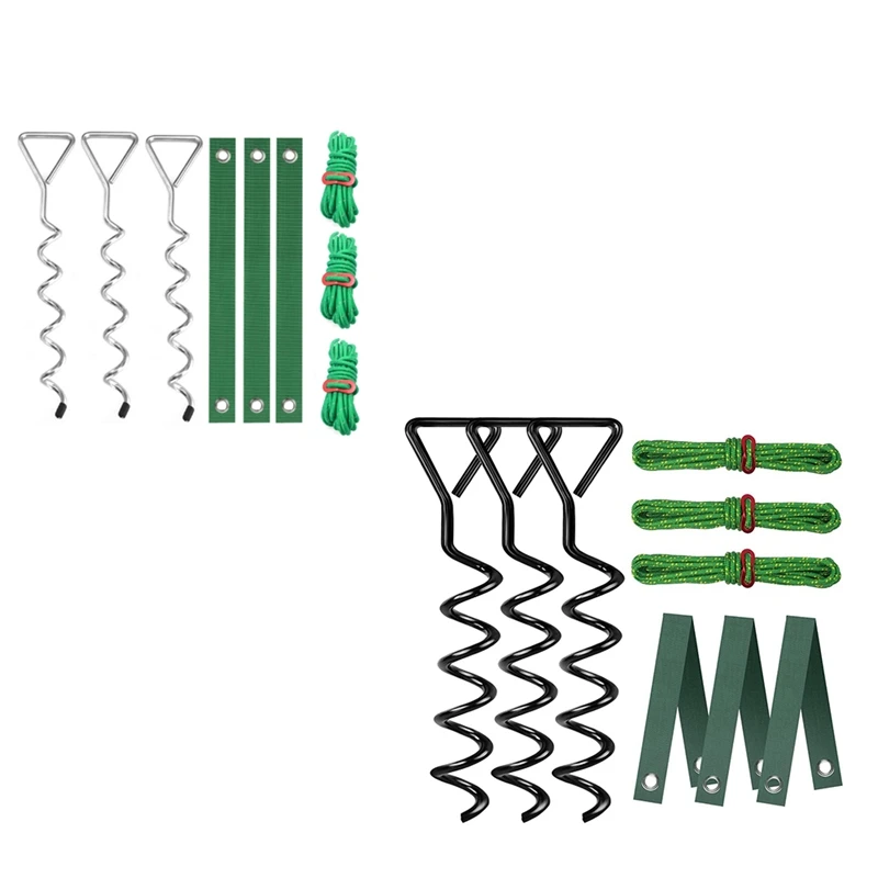 Tree Stake Kit, Heavy Duty Spiral Tree Stakes And Supports For Leaning Trees And Young Trees Straightening