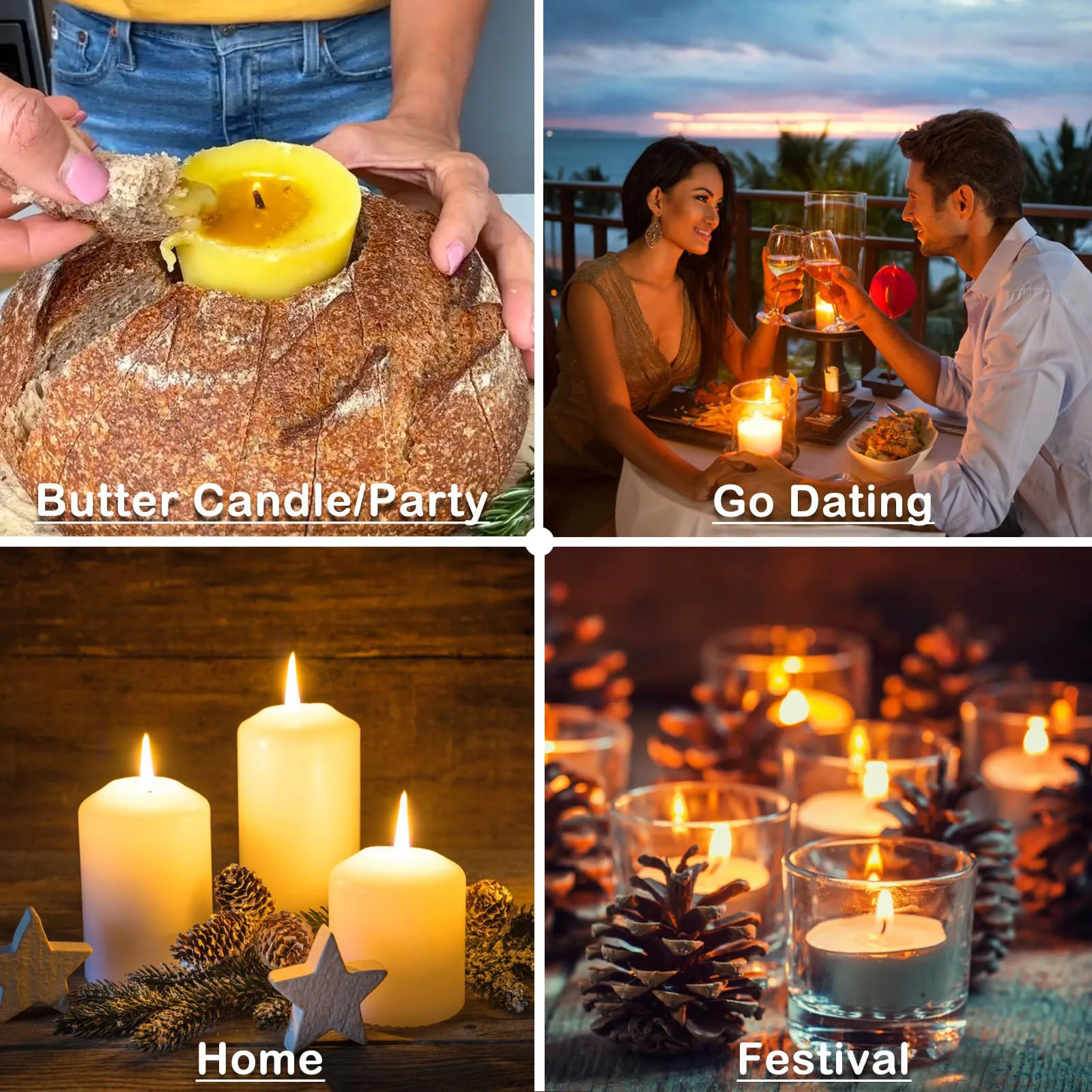 Picture 7: 100Pcs Beeswax Candle Wicks 9-20cm Pre-Waxed by 100% Natural Beeswax Wicks Candle Stickers DIY Handmade Candle Making Supplies
