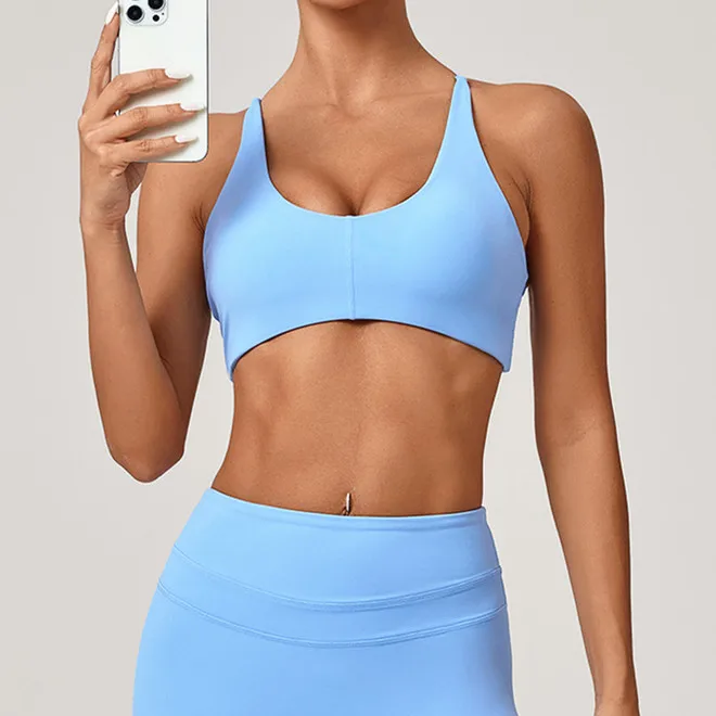 2PCS Adjustable Back Yoga Set Women Sportswear Workout Clothes Athletic Wear Gym Legging Fitness Twist Bra Sports Suit XP114