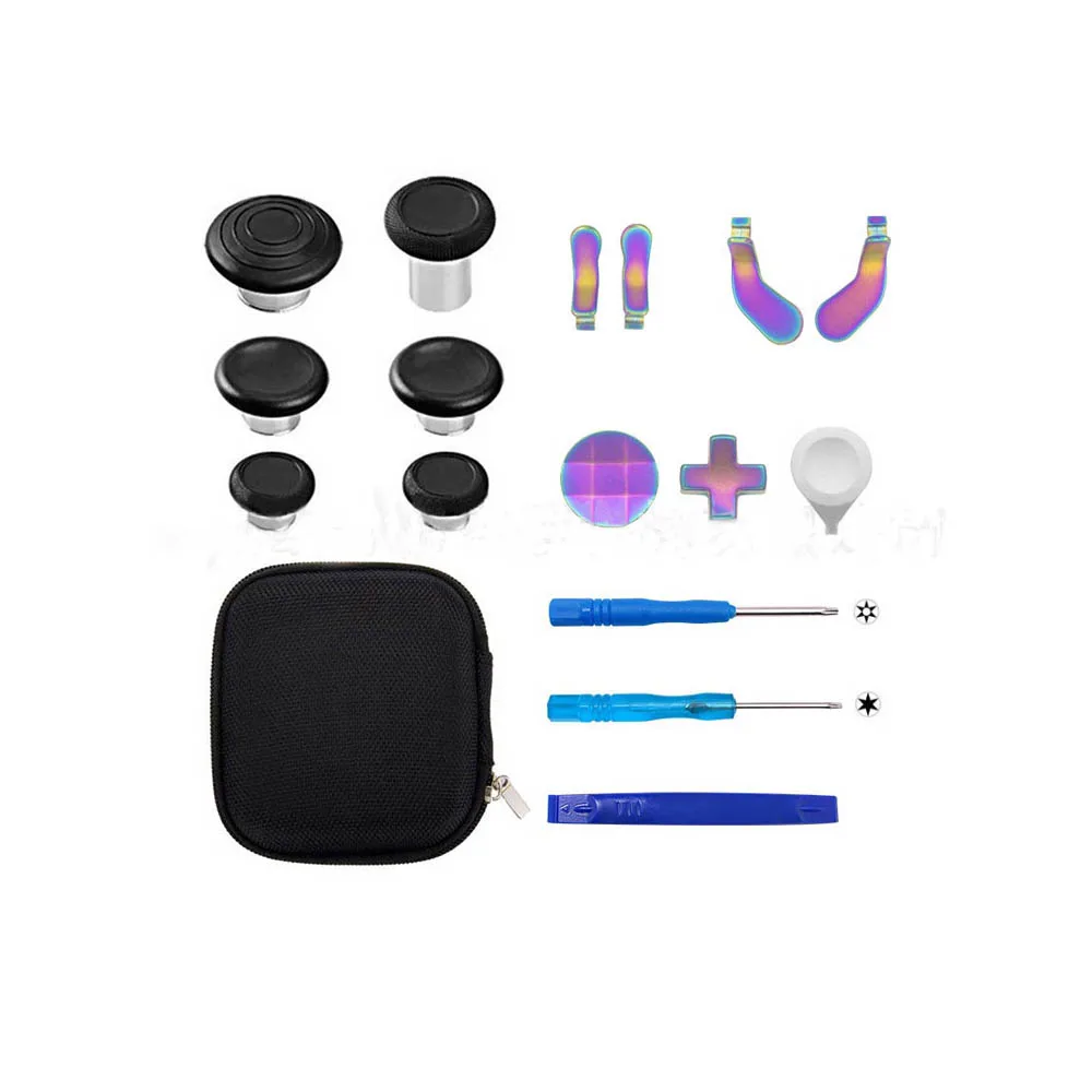 

Полный набор игровых триггерных кнопок, 17 шт., для Xbox One Elite, 2 кнопки, набор аксессуаров, рокер-крест, съемник клавиш, замена колпачка