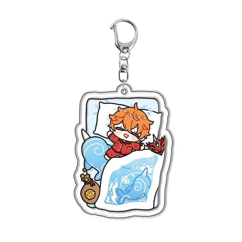 Game Genshin Impact Kaedehara Kazuha Wanderer Balladeer Hu Tao Venti Xiao Cosplay Keychain Acrylic Keyring Key Chain Accessories