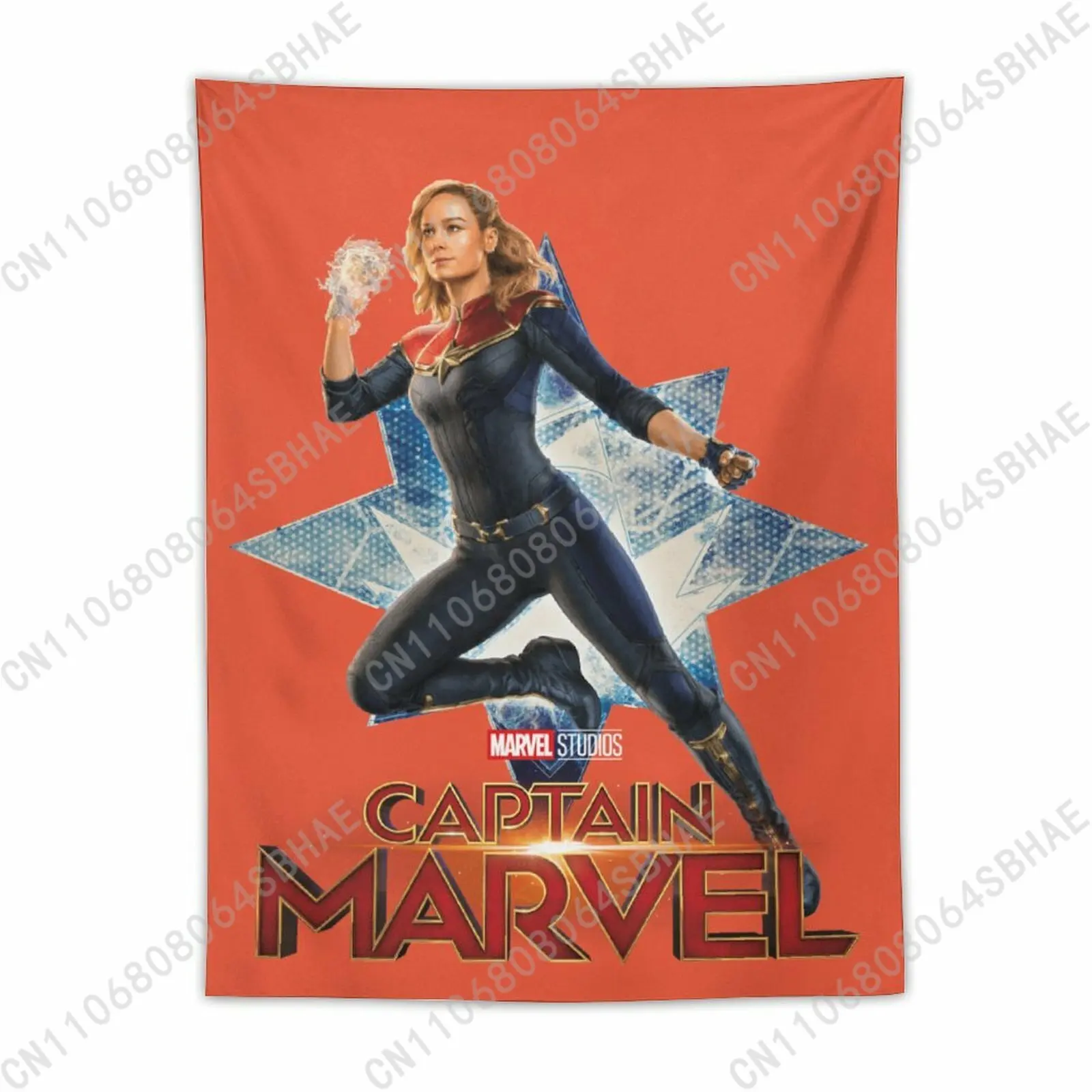 

Marvel Captain Marvel Custom Photo Wall Tapestry Personalized Blanket Wall Hanging Bedroom Living Room Birthday Gift Cosplay