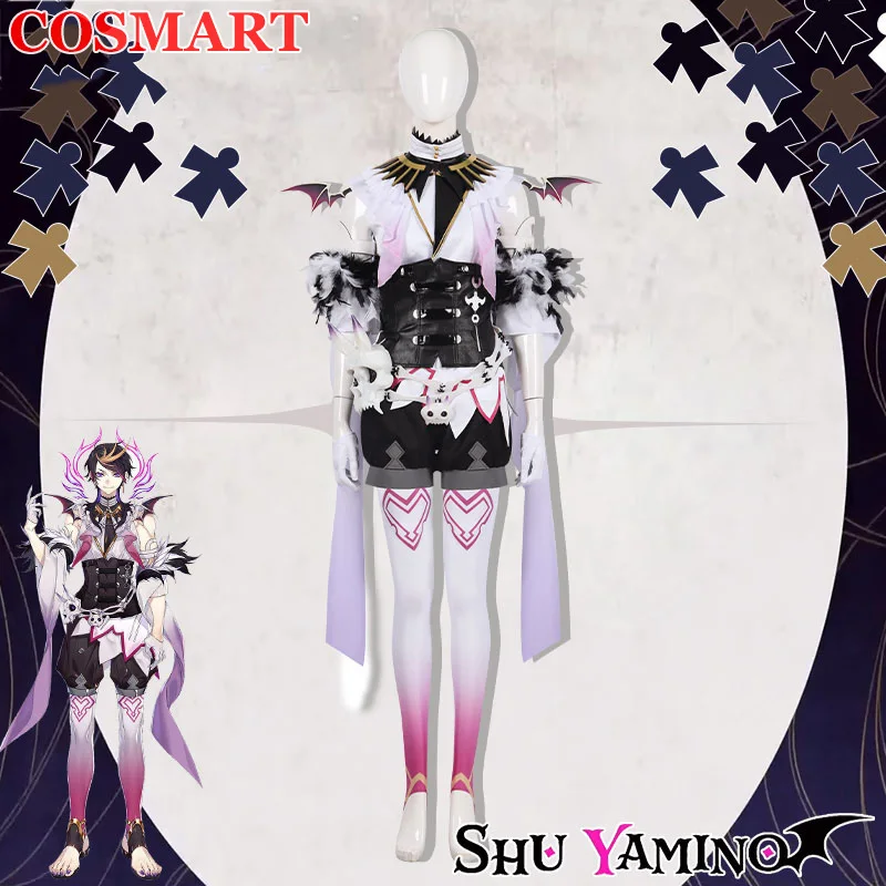 

COSMART [Customized] Vtuber Nijisanji Shu Yamino Uniform Cosplay Costume Halloween Party Suit For Women Men Role Play Clothing