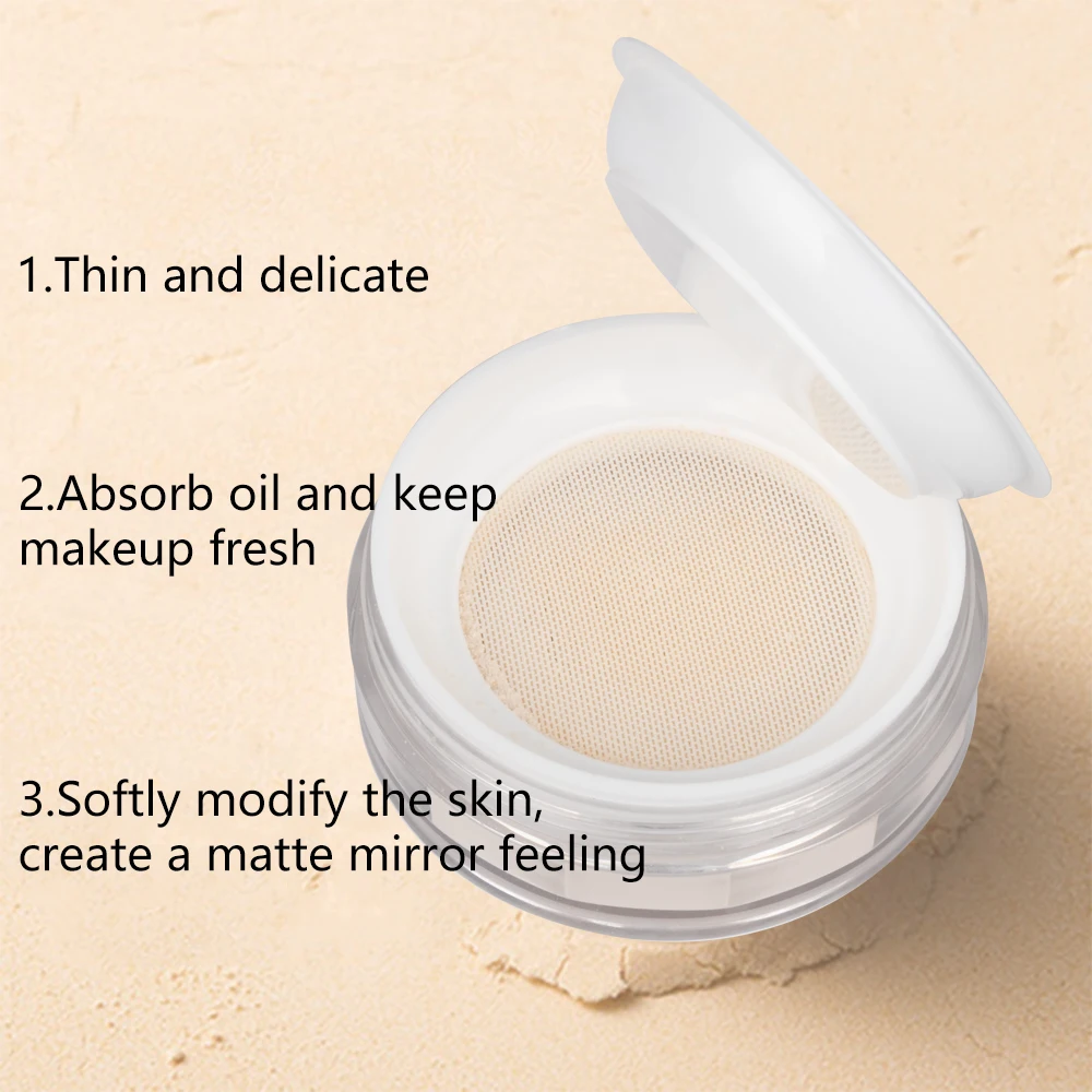 3 Color Makeup Loose Powder Transparent Natural Face Finishing Powder Professional Oil-control Waterproof Matte Setting Powder