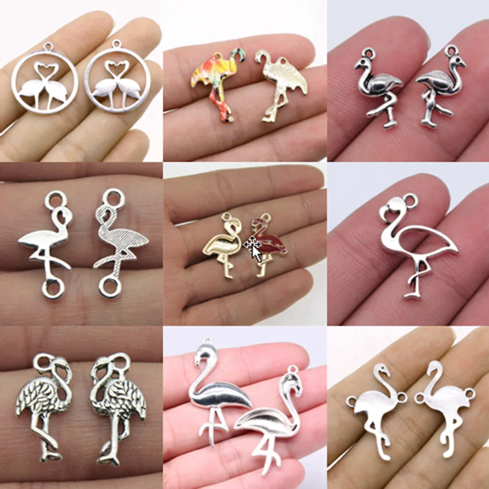 

Bulk Charms For Jewelry Making Kit Pendant Diy Jewelry Accessories Flamingo Charms