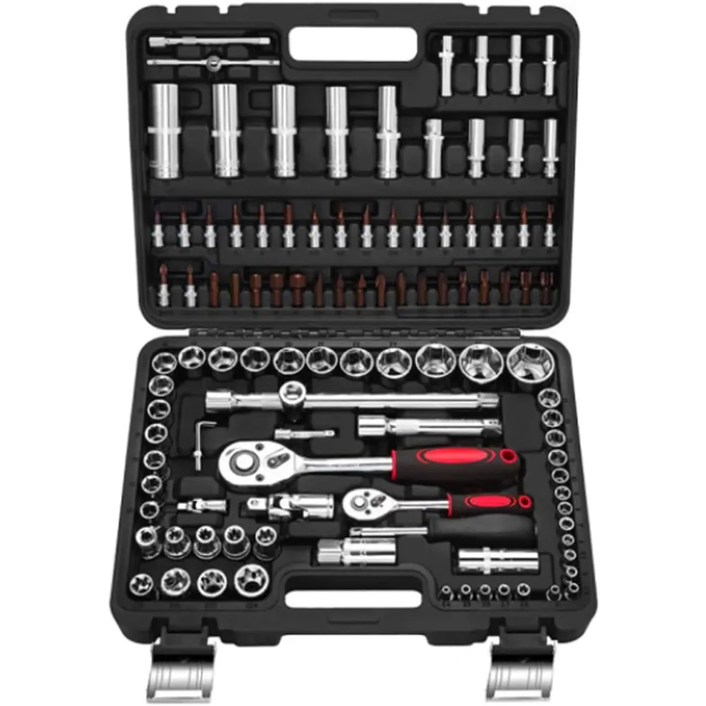 

Набор торцевых ключей с приводом 108, набор механических инструментов и набор торцевых ключей для авторемонта с приводом 1/4 и 1/2, ручка с храповым механизмом, E