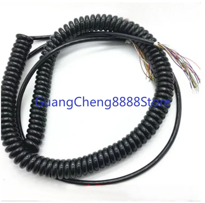 Wholesale 12 15 16 17 18 19 21 Cores Spring Spiral Cable Coiled Cable for CNC Handheld Encoder Manual Pulse Generator MPG