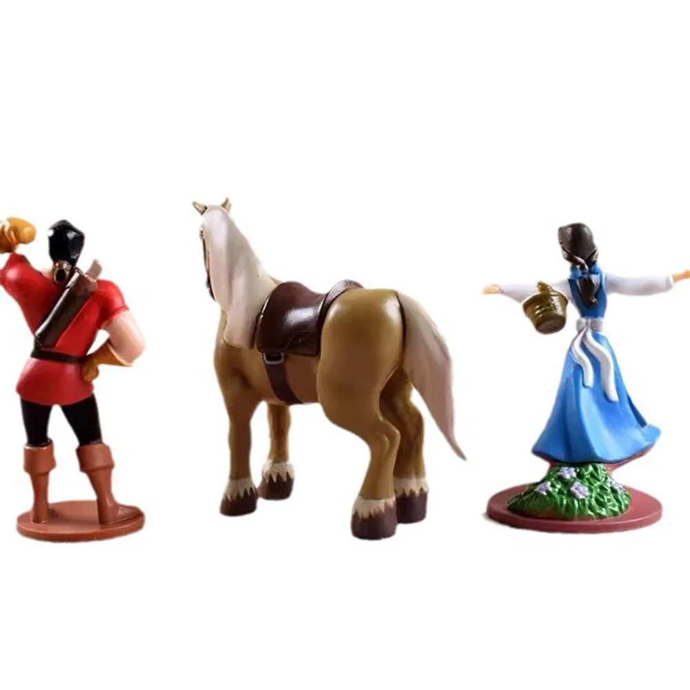 6 Stks/set Disney Schoonheid En Het Beest Cartoon Model Actiefiguur Anime Mini Model Decoratie Collectie Belle Prinses Beeldje