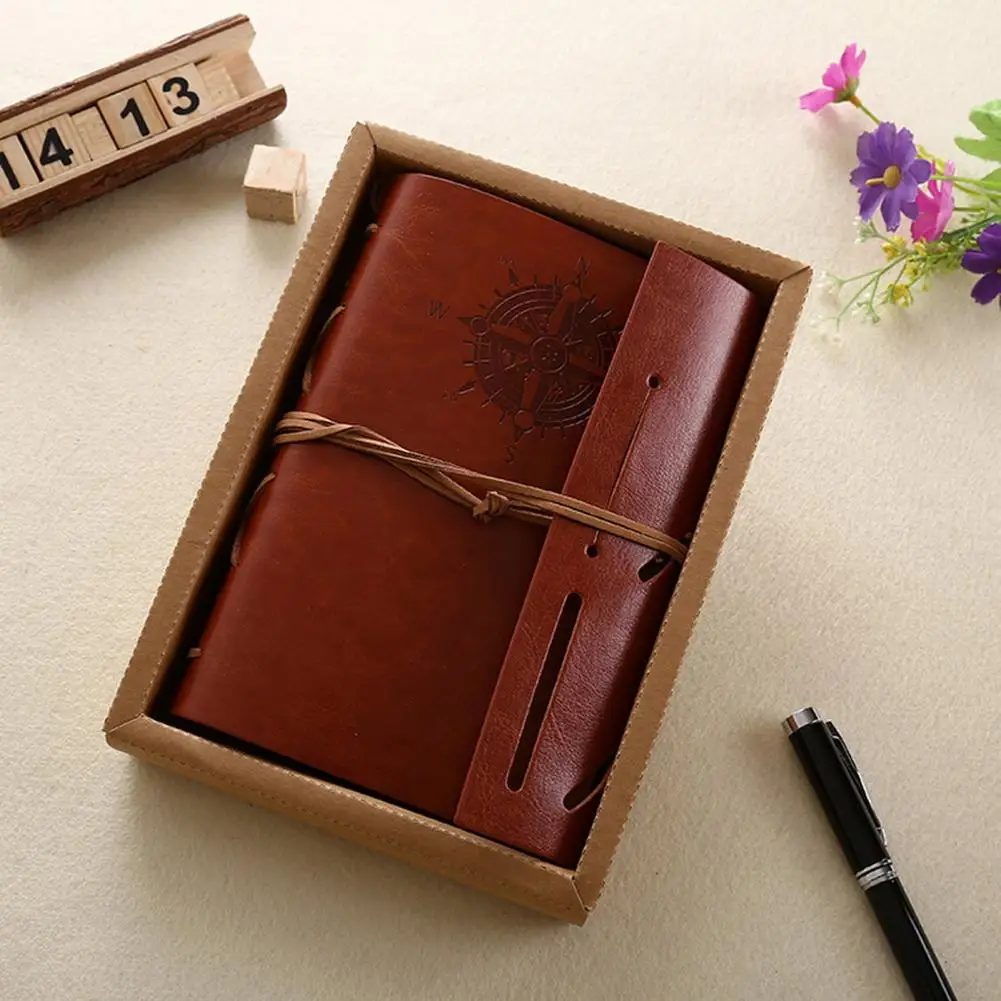 Convenient  Diary Notepad 80 Sheets Travelers Note Book Diary Notepad Vintage Unlined Diary Notebook Stationery Gift