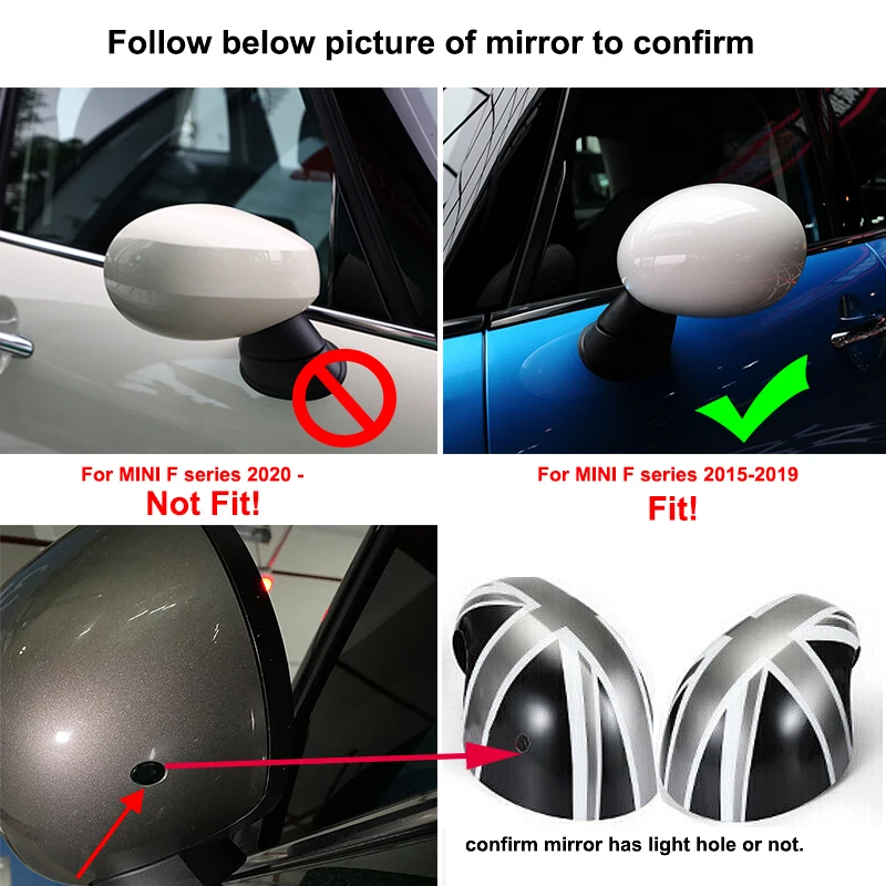 Union Jack Door Rear View Mirror Covers Stickers Car-styling Decoration For Mini Cooper One S JCW F56 F55 Accessories 2014-2019