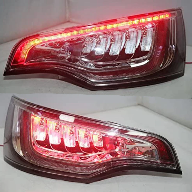 For AUDI Q7 LED Taillights Strip Rear Back Lamp 2006-2010 Year Chrome Housing TW