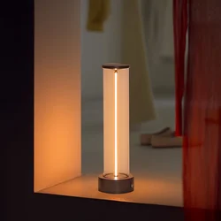 LED Aluminum Magnetic Atmosphere Lamp - Stylish USB-Charged Night Light, Breathable & Portable for Bedroom, Camping