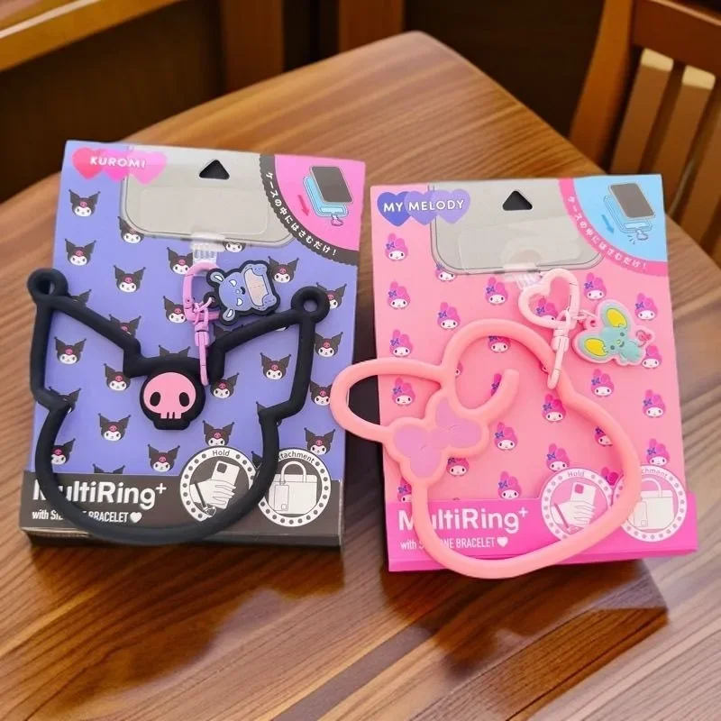 جديد بلدي ميلودي كورومي مرحبا كيتي أنيمي الطرفية الكرتون لطيف الهاتف المحمول مشبك عالية القيمة حلقة سيليكون مكافحة خسر المفاتيح