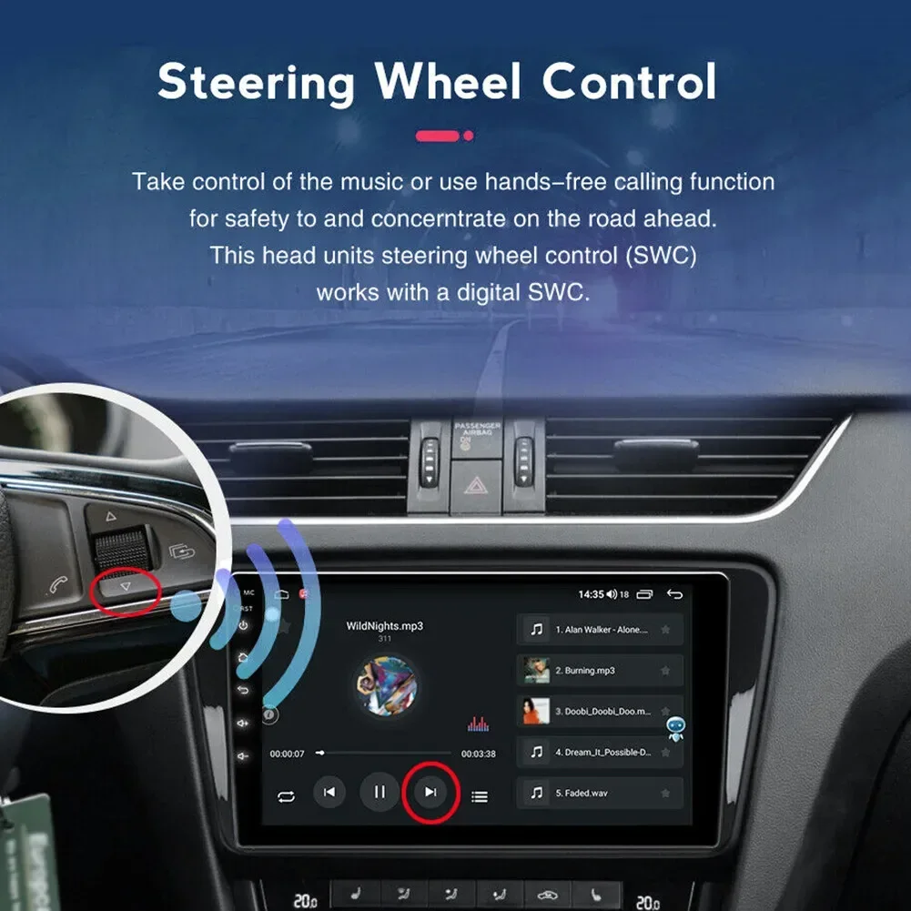 

10-дюймовая беспроводная автомобильная стереосистема для Honda Accord 2G + 32G CarPlay 2008-2013 годов Android Auto с сенсорным экраном и задней камерой