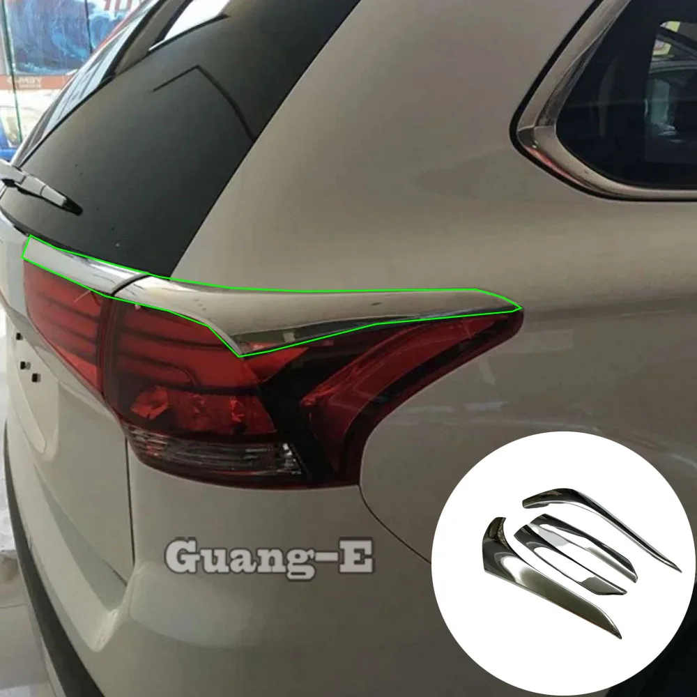 

Rear Tail Eyebrow Light Lamp Detector Frame Stick Styling ABS Cover Trim For Mitsubishi Outlander 2016 2017 2018 2019 2020 2021
