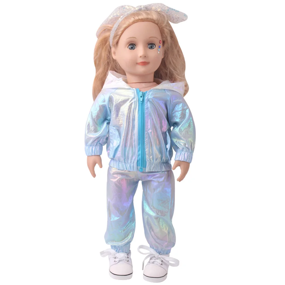 18 Inch Girl Doll Suit Cute Color Raincoat American Newborn Dress Baby Toys Dropship 43 Cm Reborn Baby Doll Accessories Clothes