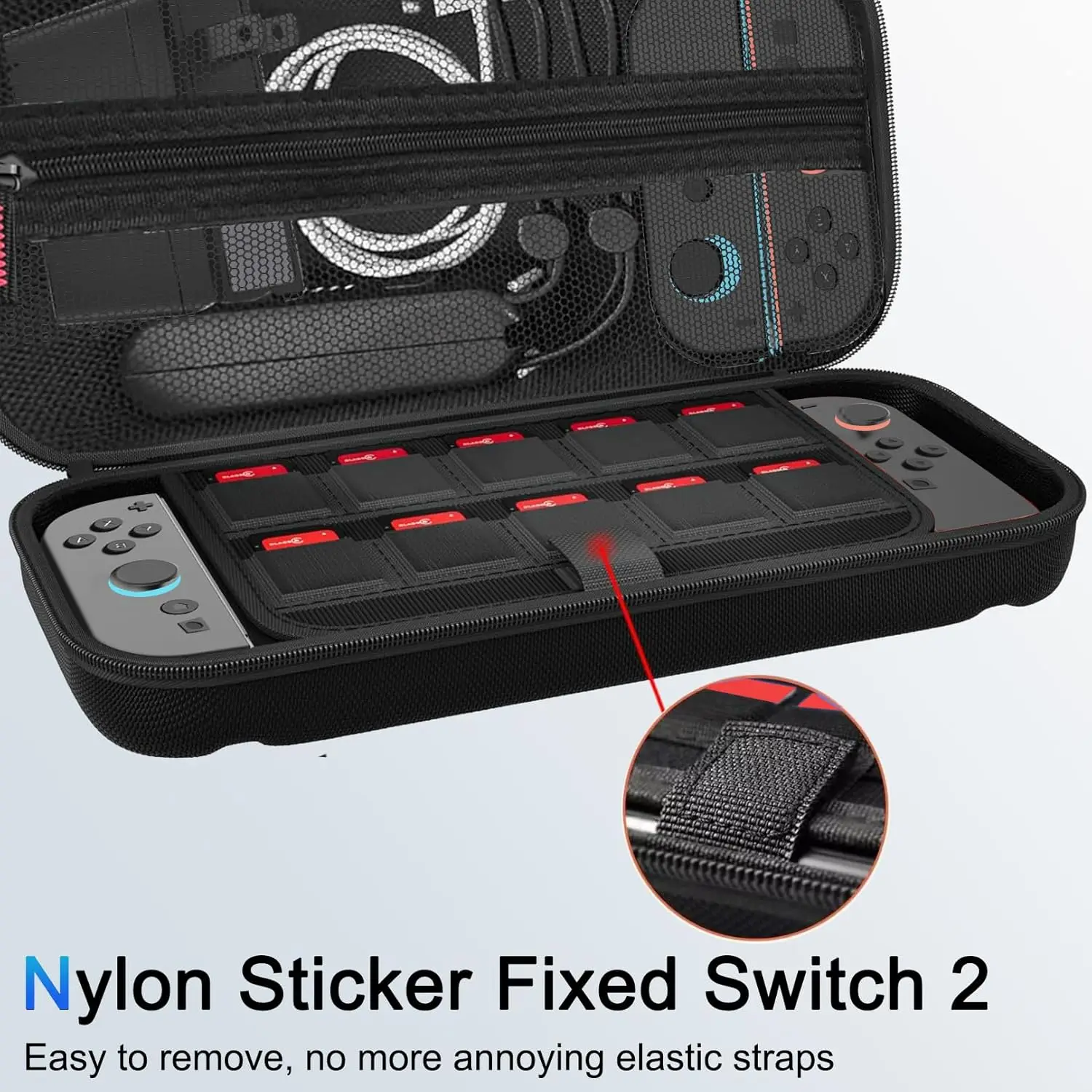 Travel Carrying Case Kit for Switch 2 2025, Large Volume Accessories Bundle Holder, 2 Screen Protector Hard Protective Case