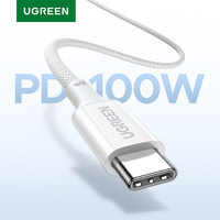 UGREEN PD100W USB-C to USB-C Fast Charging Cable Nylon Braided USB2.0 for MacBook Pro iPad iPhone