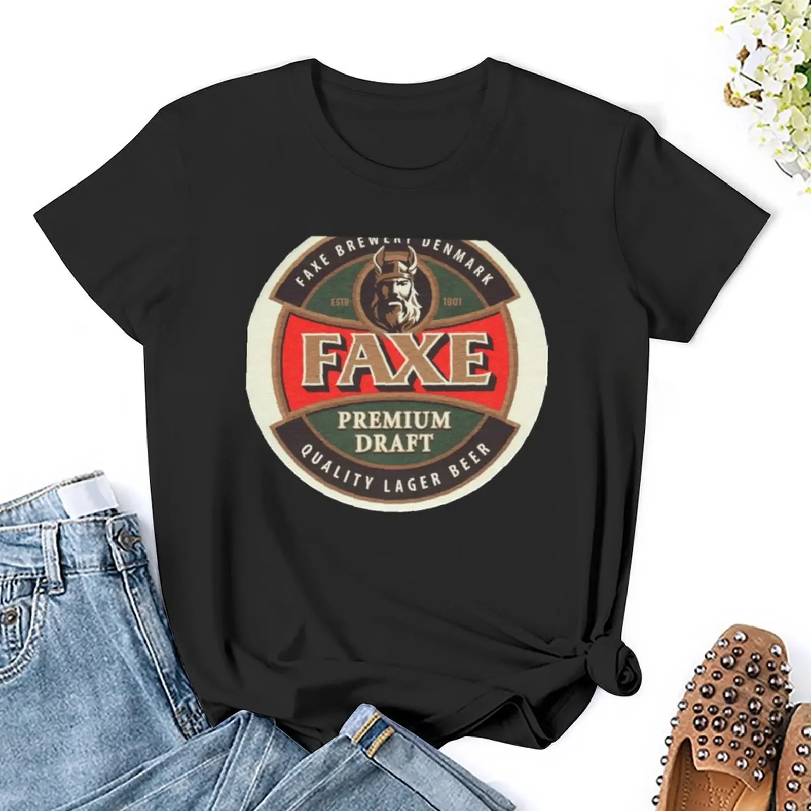 T-shirt pour Femme Haut d'Été, Vêtement Esthétique, Faxe, Premium Beer 2