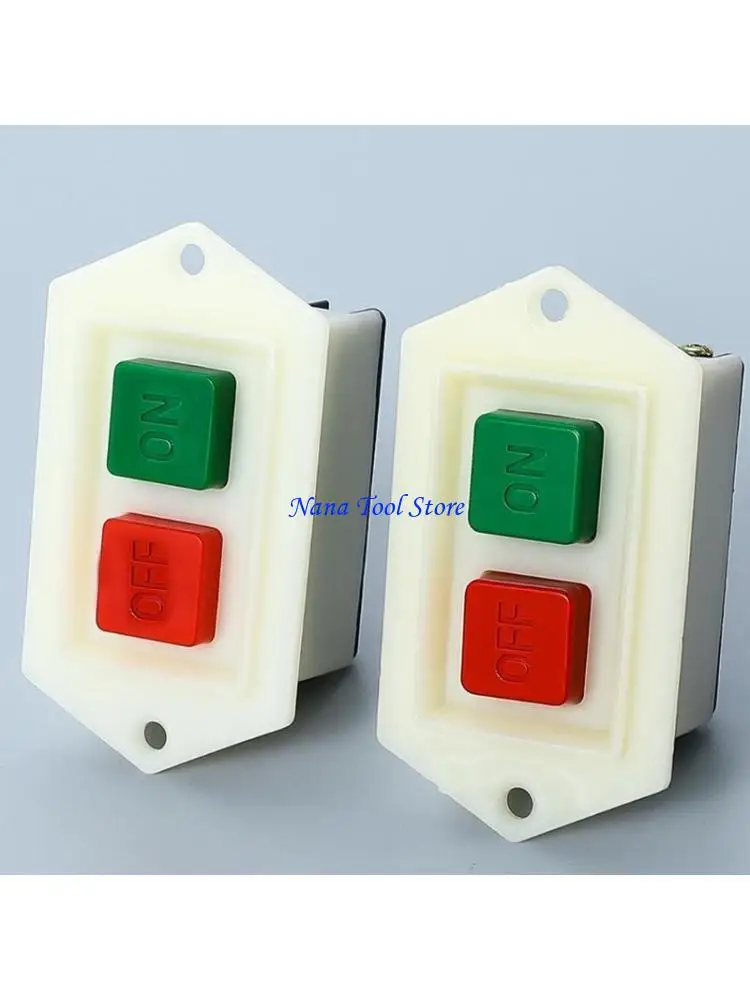 31GJ Industrial Start Stop Switches 380V with Lockable Button Flushing Mount Switches Simple to Use for Power Tool & Machinery