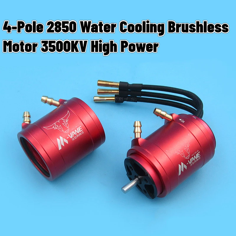 4-Pole 2850 Brushless Motor 3100KV 3500KV 4200KV+Water-Cooling Jacket Remote Control Boat Power Set 4mm Shaft 45-60CM Ship