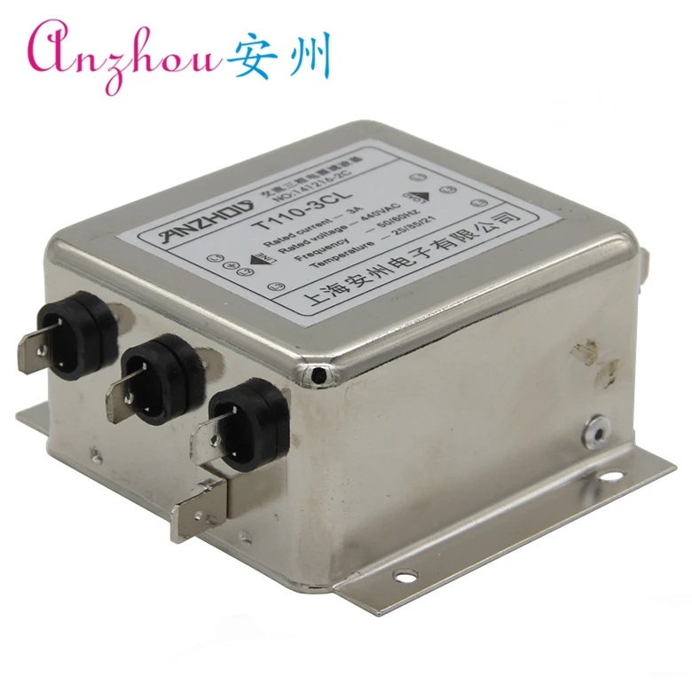 Anzhou 6A/10A Three-phase Power Supply EMI Filter T110-3CL/T110-6CL/T110-10CL/