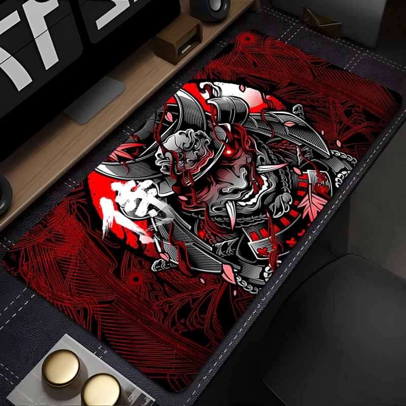 

Mouse pad non-slip rubber large table pad computer accessories keyboard pad Anime Game PC carpet Samurai Warrior Mousepad XL XXL