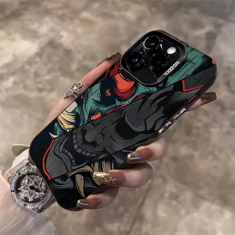 Чехол для телефона Japan Ghost Face Samurai для iPhone 16 Pro Max 15 14 13 12 11 Pro MAX с матовой задней крышкой с защитой от падения