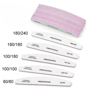 ネイルファイル100〜240プロフェッショナルツールマニキュアライム用エメリー240サンドペーパーゲル釘の洗浄ファイルセットポリッシャー 8ベストセールスネイルシャイナー-4