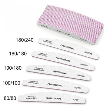 Nail File 100 To 240 Professional Tools Emery for Manicure Lime 240 Sandpaper Gel Polishing Files for Nails Buffers Set Polisher